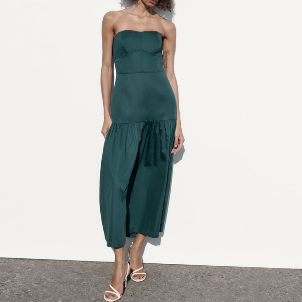 ZARA LIMITED EDITION TOP STITCHED DRESS